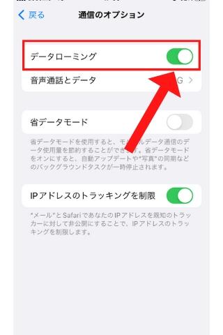 楽天モバイルを海外で使うための設定方法⑨