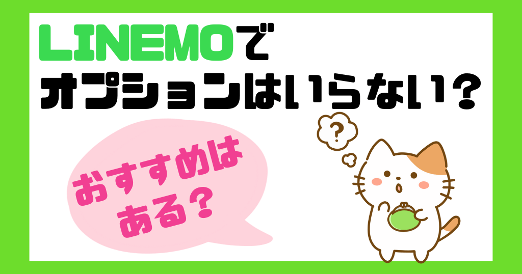 LINEMOでオプションはいらない？おすすめはある？