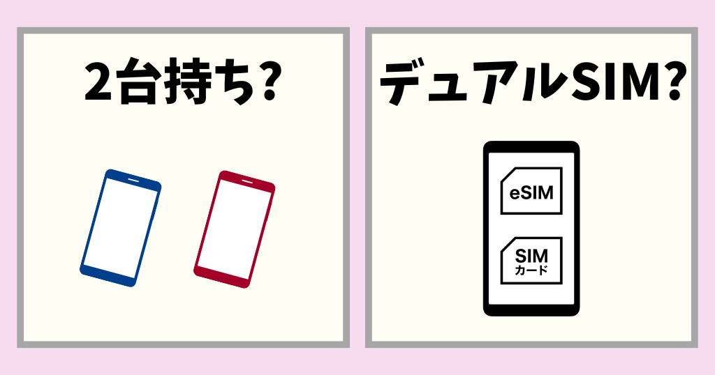 イオンモバイルと楽天モバイル併用するなら2台持ち?デュアルSIM?
