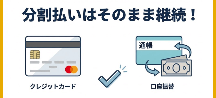何もしなければそのまま分割払いが継続される