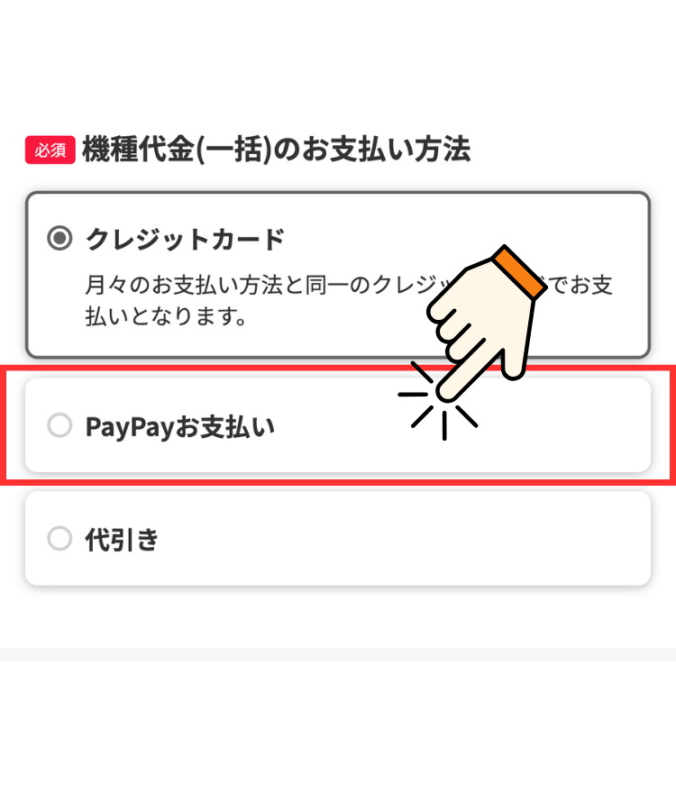 ワイモバイル端末一括支払方法PayPay